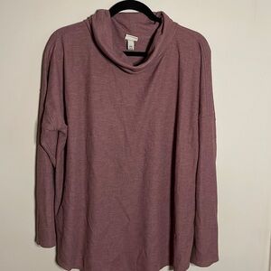 Cowl neck long sleeve top